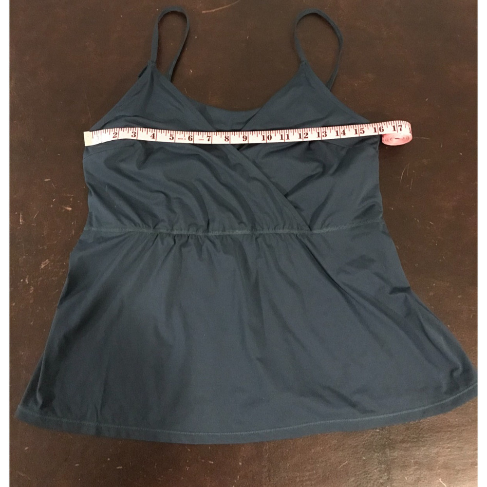 Sweaty Betty Obi Vest Large Blue Wrap Tank Built In Bra Athleisure Top - Picture 5 of 9